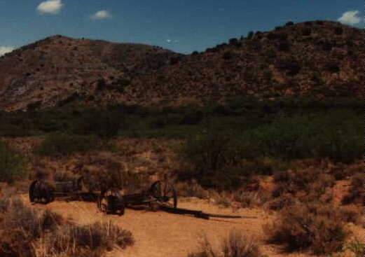 Old wagon at Fort Bowie